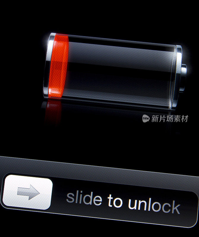 iPhone 4S屏幕上电量不足的图标